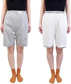 Adult Incontinence Underwear for Bedwetting, Three Layers Waterproof Pants for Men and Women, Breathable and Washable Urinary Leakage Protection Pants for Elderly (Shorts,S)