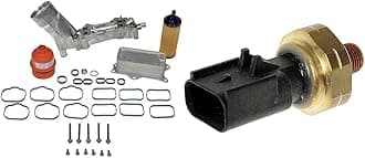 Dorman 926-959 Patented Upgraded Aluminum Engine Oil Filter Housing with Oil Cooler and Filter Compatible with Select Models (OE FIX) & 926-337 Engine Oil Pressure Sensor Compatible with Select Models