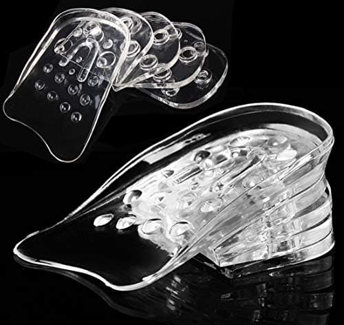 1 Pair 5-Layer Adjustable Height Increase Insole, Men Women Silicone Heel Cushion Inserts Gel Heel Pads Heel Lift Taller Height Lift Shoe Inserts