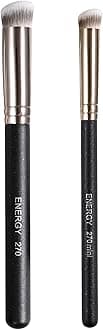 ENERGY Foundation Brushes Set Professional Under Eye Concealer Brushe Perfect For Blending Liquid Cream or Flawless Powder Cosmetics Buffing Stippling Concealer Premium Synthetic Bristles