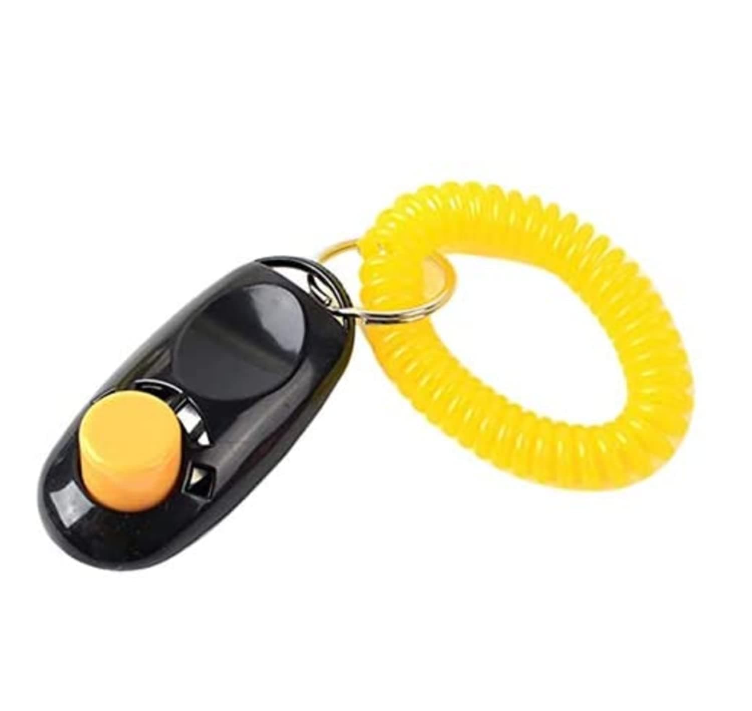 SKEIDO Dog Clicker Cat Training Trainer with Key Ring And Wrist Strap-black