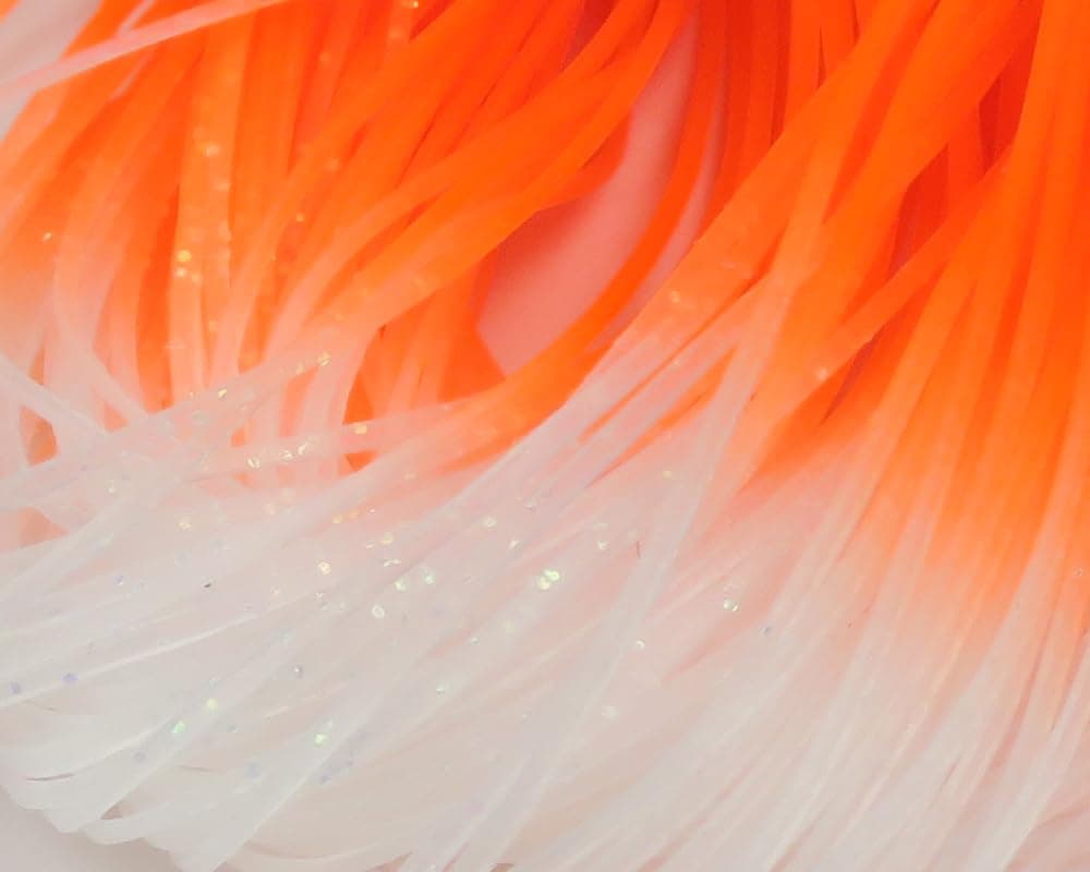 Hareline Dubbin Inc (Clear Pearl / Fl. Orange Tip) - Crazy Legs