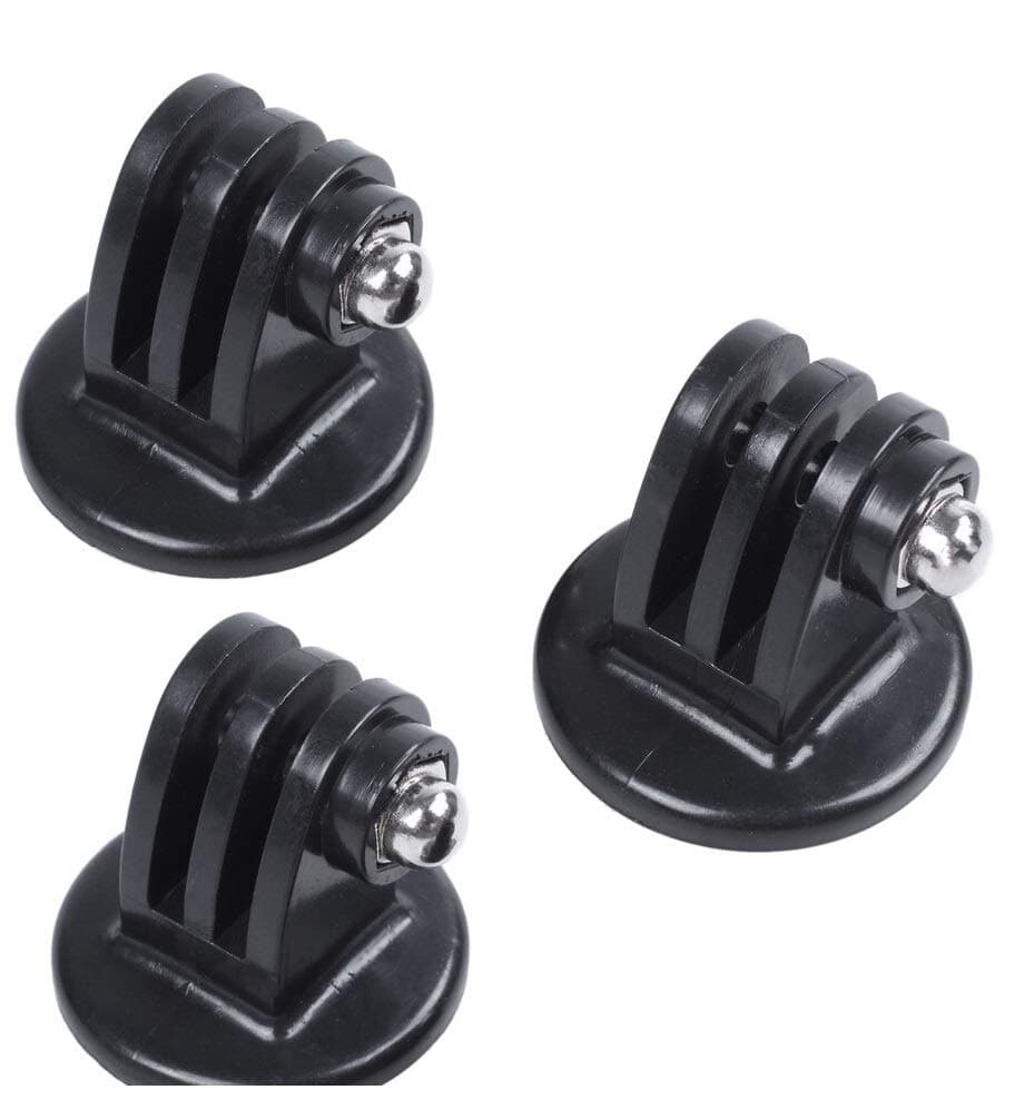 Metal Craft Customs Tripod Mount Adapter for Go Pro, SJCAM, YI, EKEN and All Other Action Cameras, Black (Set of 3)