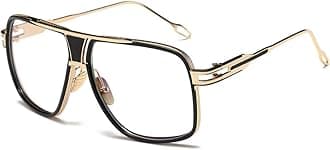 Sunglasses for Men Oversize Classic Black Shades Goggle Retro Gold Alloy Frame Sun Glasses
