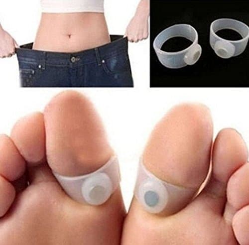 2pcs Silicon Foot Massage Ring Keep Fit Slimming Weight Loss Magnetic Toe by Areeya