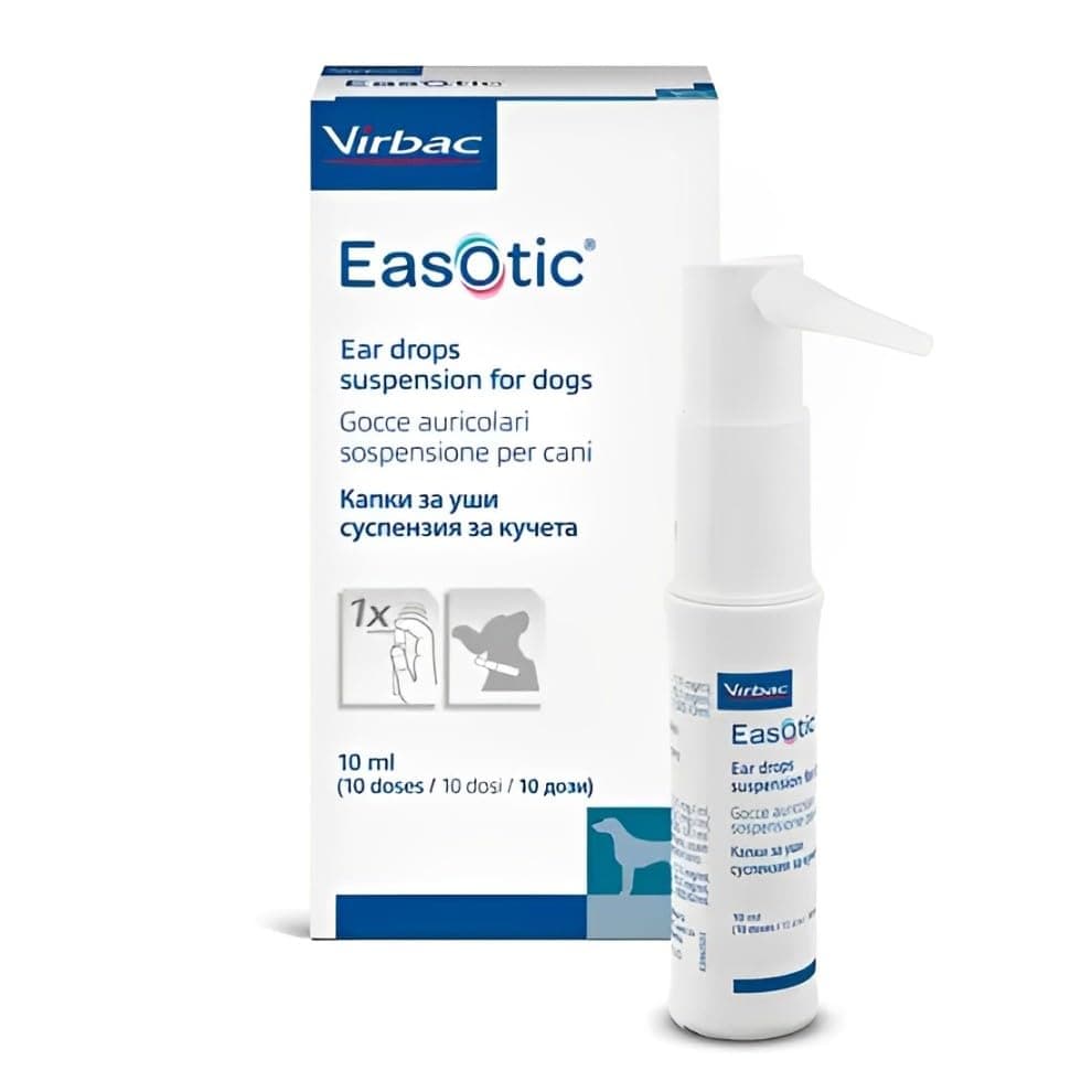Virbac Easotic Suspension Ear Drops for Dogs 10Ml