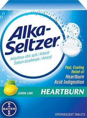 Alka-Seltzer Heartburn Relief, Lemon-Lime, 36 Effervescent Tablets Per Box (6 Pack)