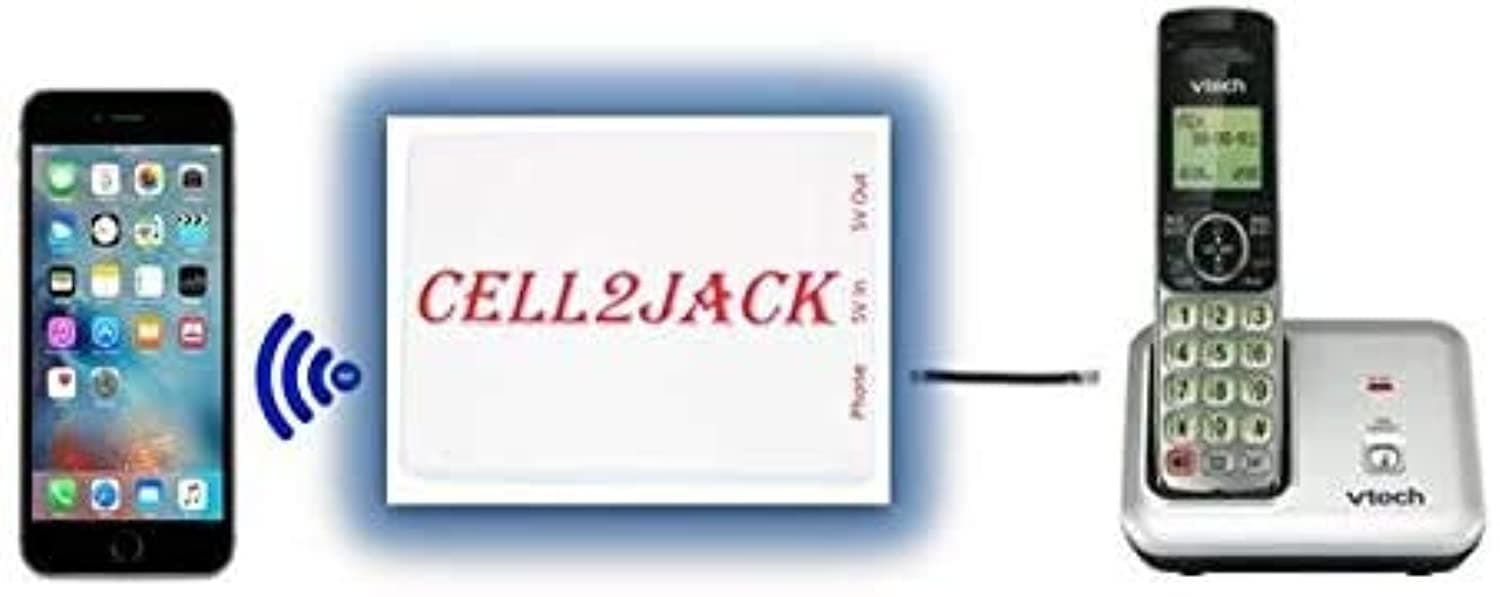- CELL2JACK - Cellphone to Home Phone Adapter, Make and Receive Cell Phone Call on Your landline Phone Free - Cell Phone to Landline Dock - Cell to Landline Converter