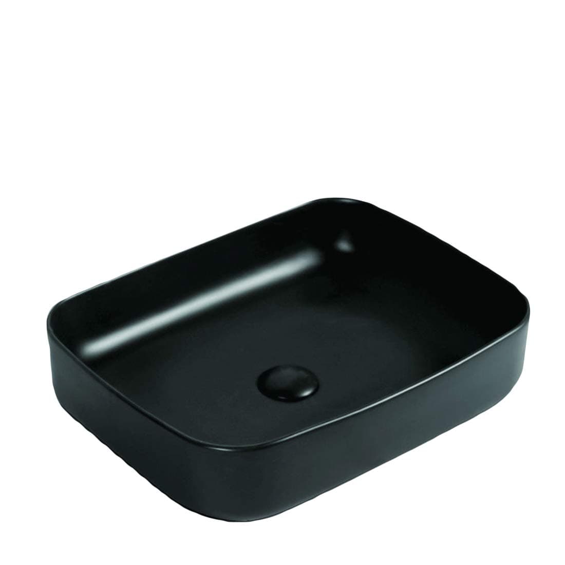Mozio Ceramic Designer Sanitary Ware Table Top Washbasin Galina (Matt Black)