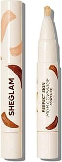 SHEGLAM Perfect Skin High Coverage Concealer - Liquid Concealer Brush Moisturizing Weightless All - Day Hydrate Concealer Makeup (Butter Cream)