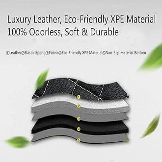 LIODOR Custom All-Weather Protection Leather Car Floor Mats for Cars Sedan SUV Sports Car Waterproof Floor Mat (3D RED)