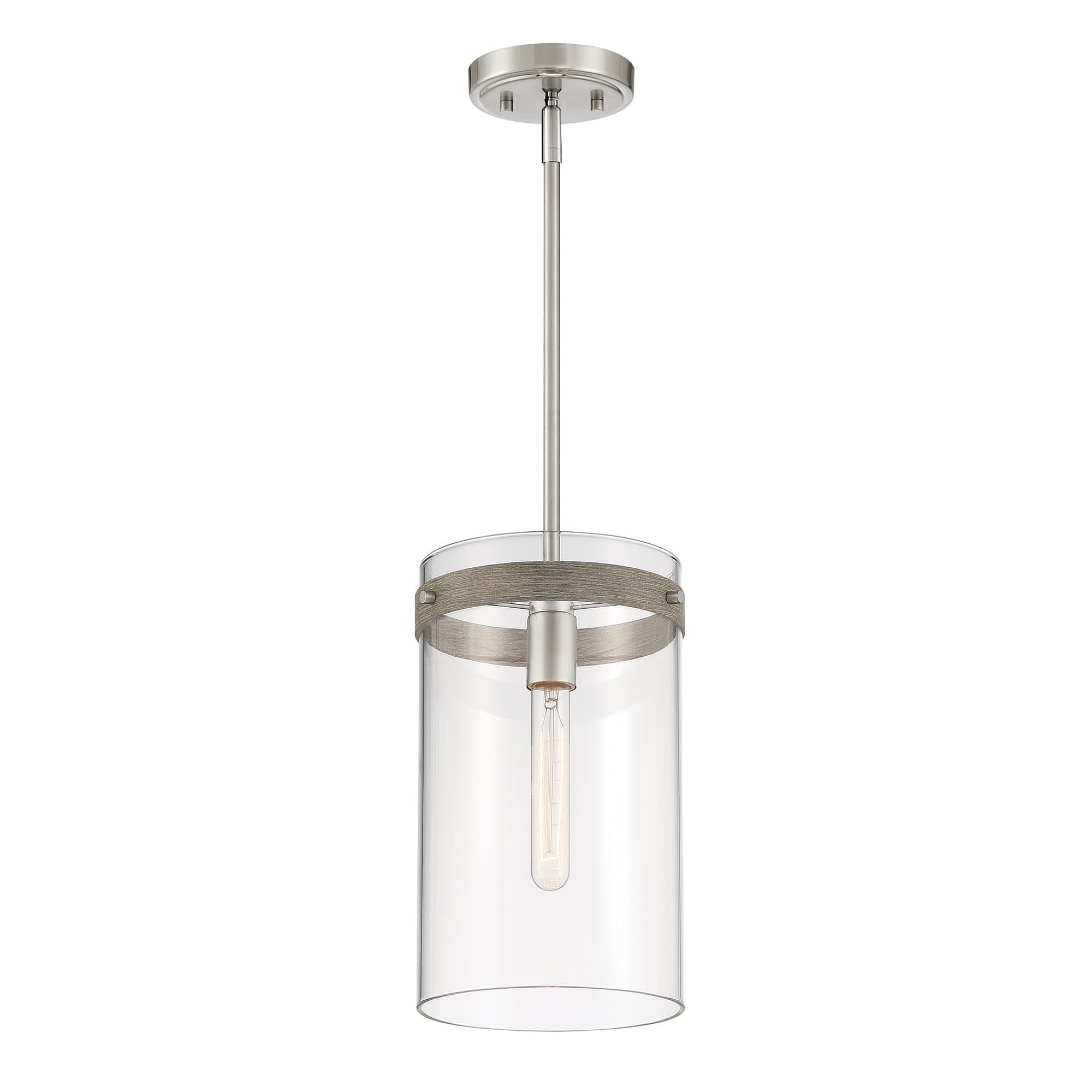 Reflecta 1-Light Pendant, Brushed Nickel, D227M-7P-BN