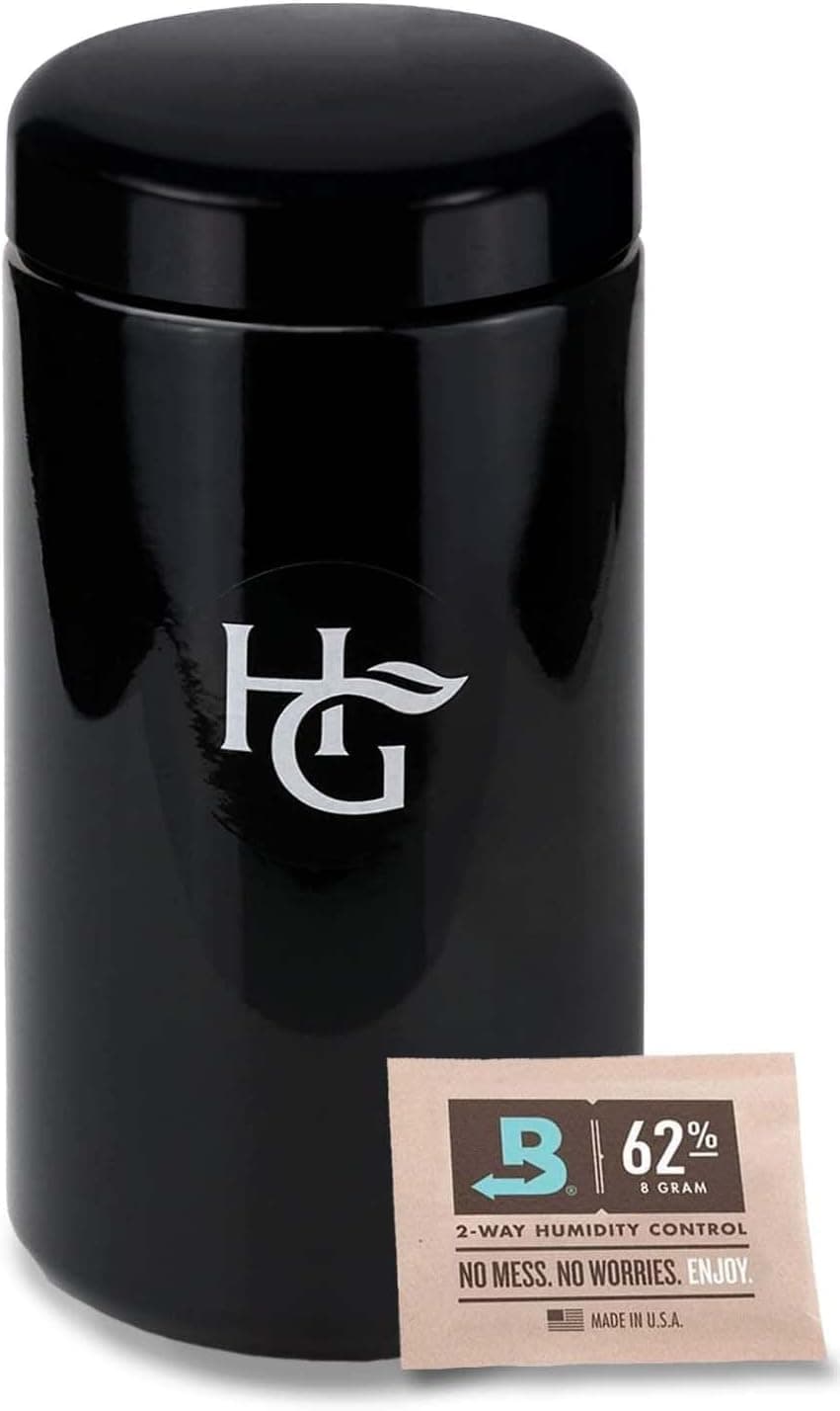 1 Oz Airtight Jar and Smell Proof Container (500 ml) Comes with 62% 2-Way Pack to Keep Goods Fresh for Months