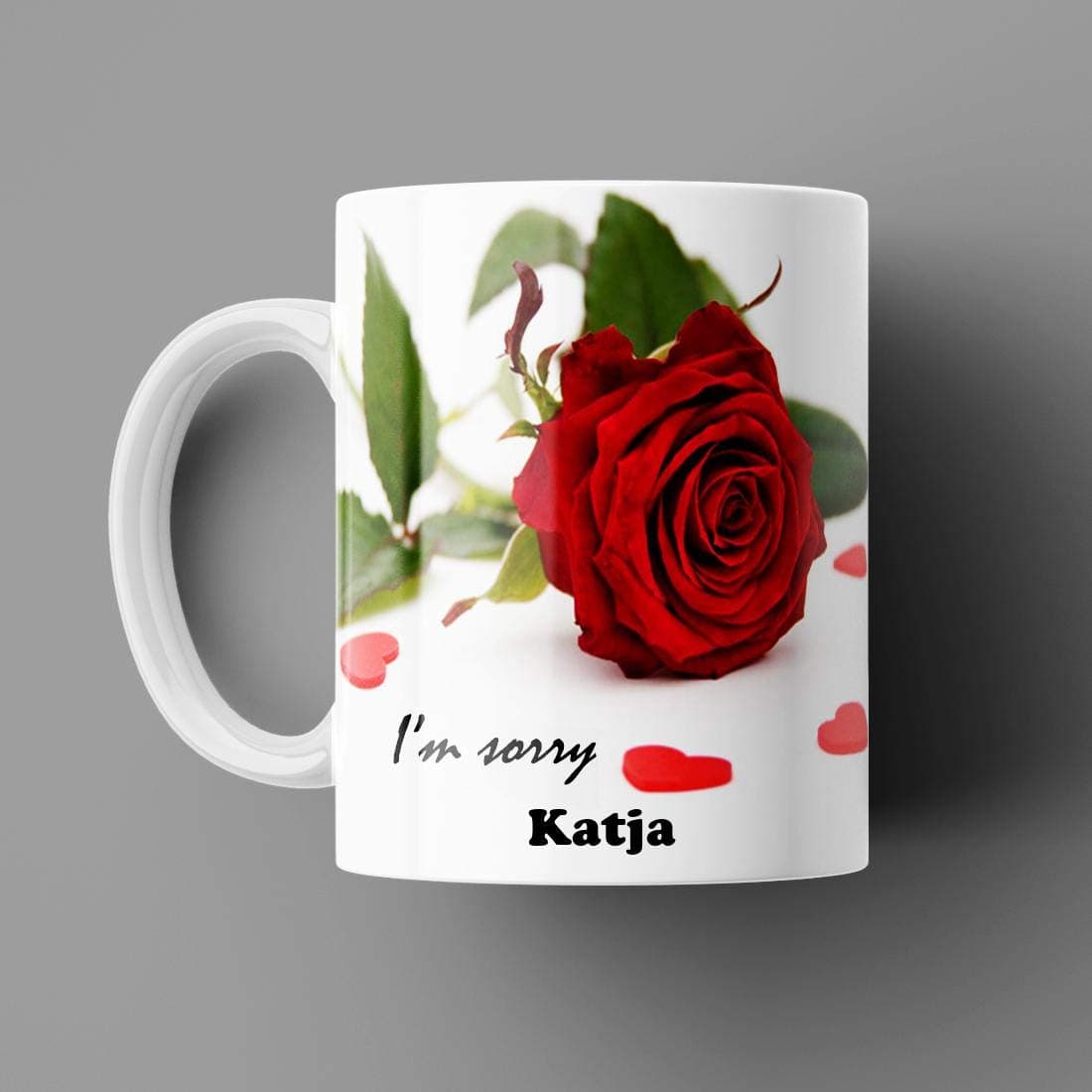 Katja I AM Sorry Printed White Ceramic Coffee Mug (350) ml