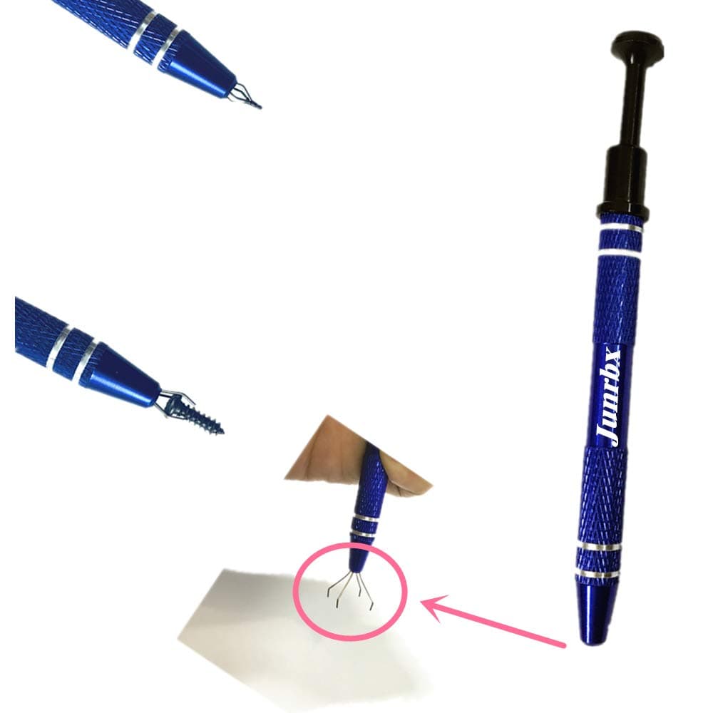 IC Pickup/Thread Picker/BGA Chip Picker/Electronic Component Catch/ 4 Clamp IC Chip Metal Catcher/Manicure Cotton Ball Claw