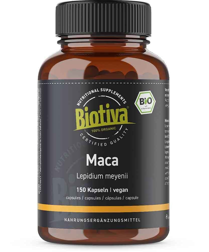 Bio Maca Capsules (150g) 500mg Per Capsule -Pure Maca Powder is from The Andes -Guaranteed Without Additives -Prepared in High Doses -Bottled and Controlled in Germany (DE-ECO-005) -100% Vegan