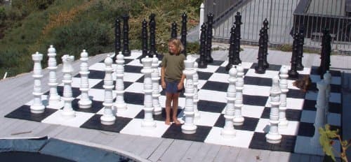 MegaChess Giant Chess Set Game with 49" Tall King - A Large Chess Set Yard Game for Families Looking for Outdoor Jumbo Games - 32 Large Pieces Made from Durable HDPE (Board Not Included)