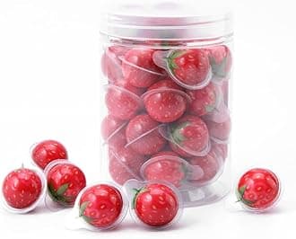 Gummy Candy, Fruity Jelly Gummies, Earth Gummy Candy Sweet Planet Gummies Fruit Snack Individually Wrapped 30 pcs (Strawberry)