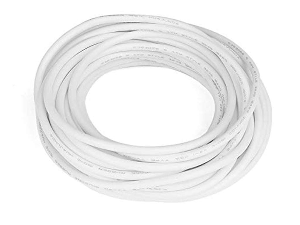 (18AWG 20KV) - XJS Electric Copper Core Flexible Silicone Wire Cable White 10M 32.8Ft (18AWG 20KV)