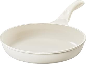 Redchef Ceramic Pan Nonstick, Nonstick Frying Pan, Large Fry Pans, PFAS & PFOA-Free, Non-Toxic, Induction Compatible Pans, Ergonomic Handles, Suitable for All Stove, Beige White, 11"