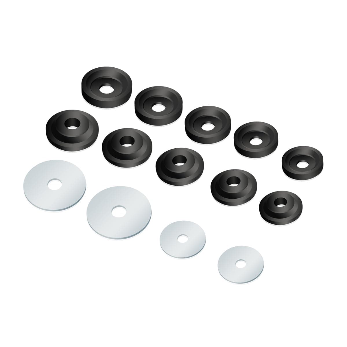 Dimple Die Set and Steel Backing Discs Compatible with Harbor Freight Hydraulic Punch Driver kit(1.115", 1.362", 1.687", 1.937", and 2.375" Dimple Dies)