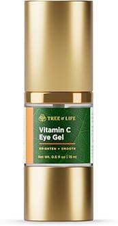 Tree of Life Beauty Anti-Aging Eye Treatment Gel Cream to Hydrate Dark Circles and Reduce Puffiness, Bags and Wrinkles, Vitamin C