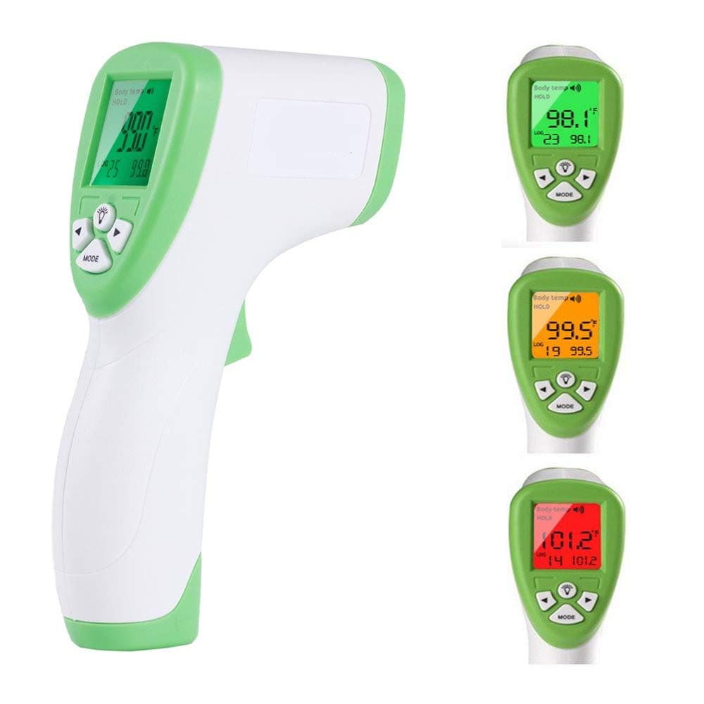 Forehead Digital Thermometer Medical Grade Multi-function High Sensitivity Non-contact Digital Infrared , No Touch Instant Results Forehead Body Thermometer For Baby, Adults And Object(green)