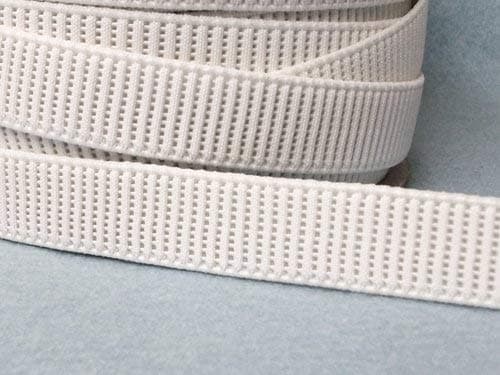 Wholesale Ribbed Woven Non-Roll Elastic - White 3/4" 50yds