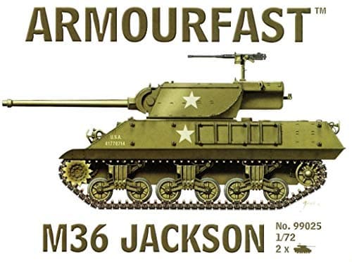 Armourfast 1/72 US M36 Jackson Tank Model Kit - Contains 2 Tanks by Armourfast