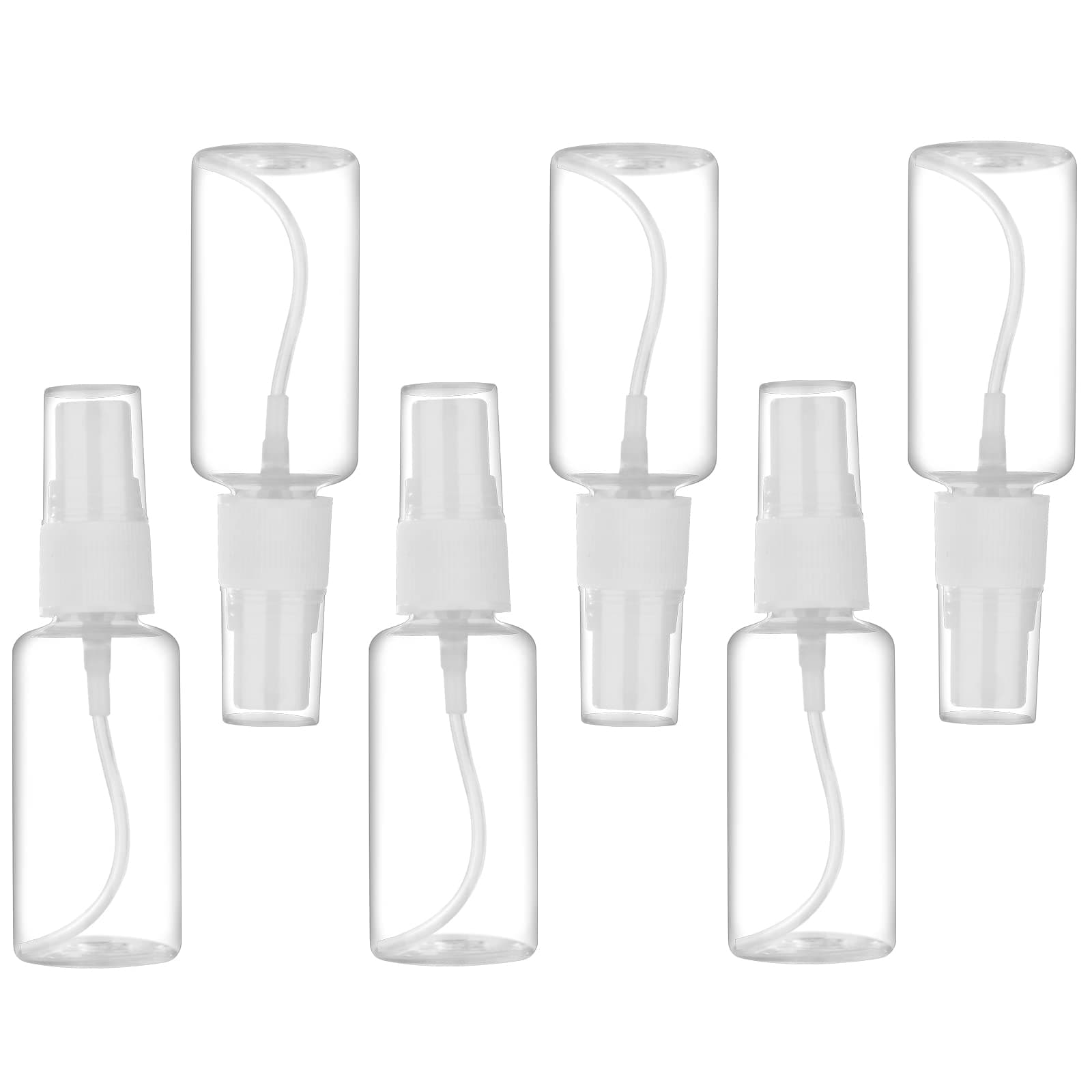 Exptolii Spray Bottle, 1oz/30ml Small Plastic Fine Mist Spray Bottles, Mini Empty Travel Bottles with Funnels and Labels 6 Pack