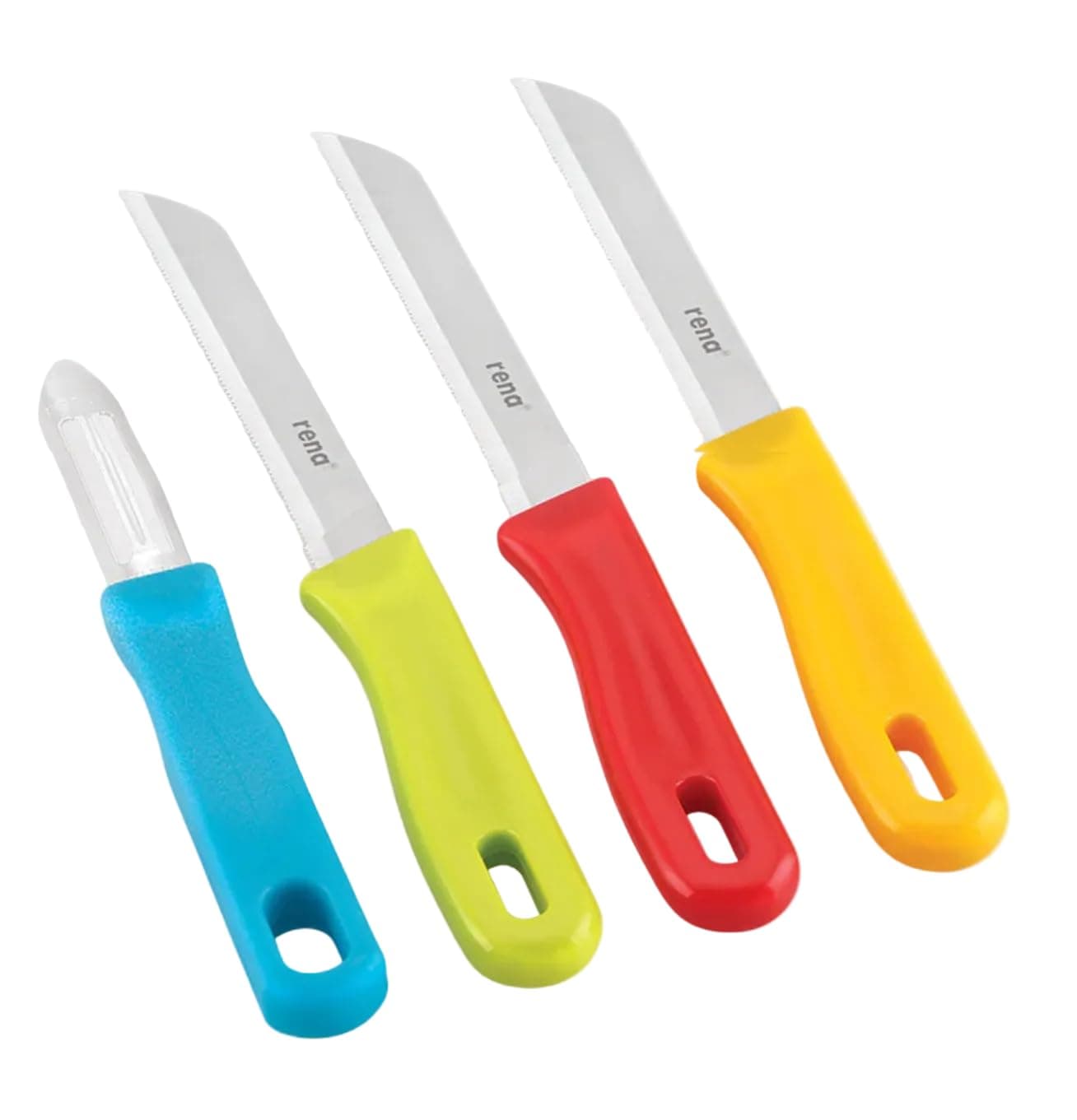 4 Pcs Knife Set - 3 Kitchen Knives And 1 Peeler - The !