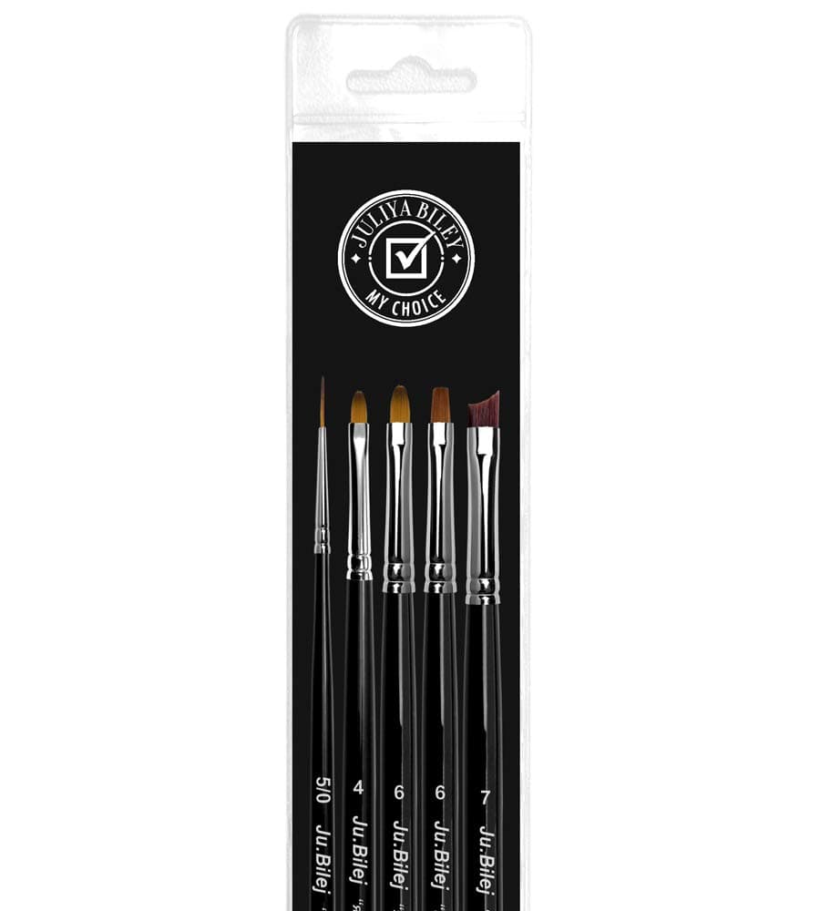 GEL MASTER PROFESSIONAL BRUSH SET NAIL ART DESIGN MODELING Ju Bilej Roubloff