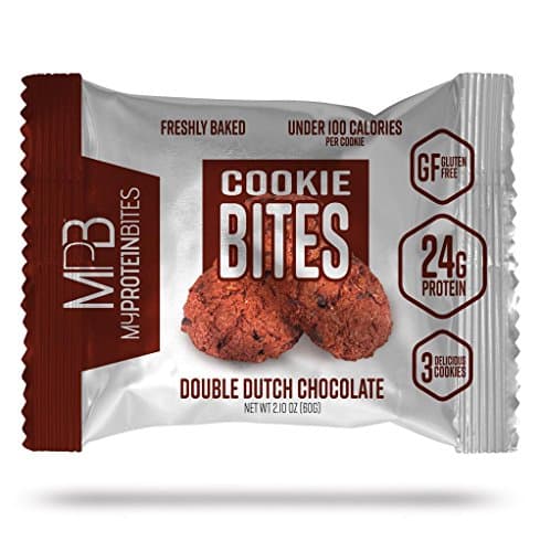 My Protein Bites | Protein Cookies | Protein, Low Carbs & Low Sugar | Gluten Free | (8 Packs of 3 Cookies (24 Cookies) Double Dutch)