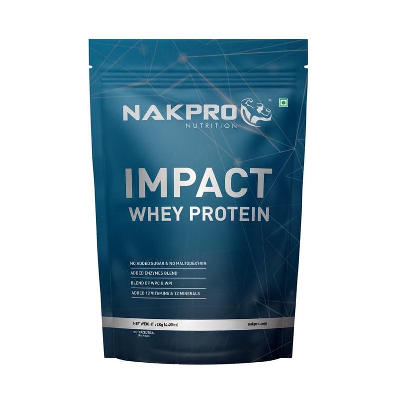 NUTRITION Impact Whey Protein Isolate & Concentrate | 2 kg | 24g Protein | Double Rich Chocolate | Trustified Certified | Added Digestive Enzymes, Vitamins & Minerals