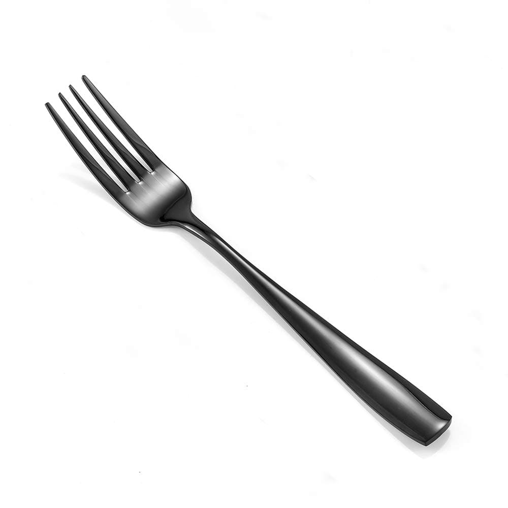 12-Piece Stainless Steel Black Dinner Forks,Table Forks Set,8-INCH