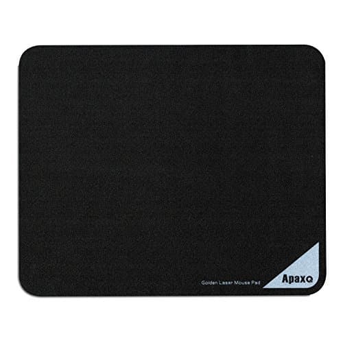 MP001-B Mouse Pad Ultra Slim 0.5mm Thickness, Easy Re-affixed, Suction Pin Holes for Perfect Grip, NO adhesive NO smell NO damage on furniture surfaces - BLACK Golden Laser Color (no pattern)