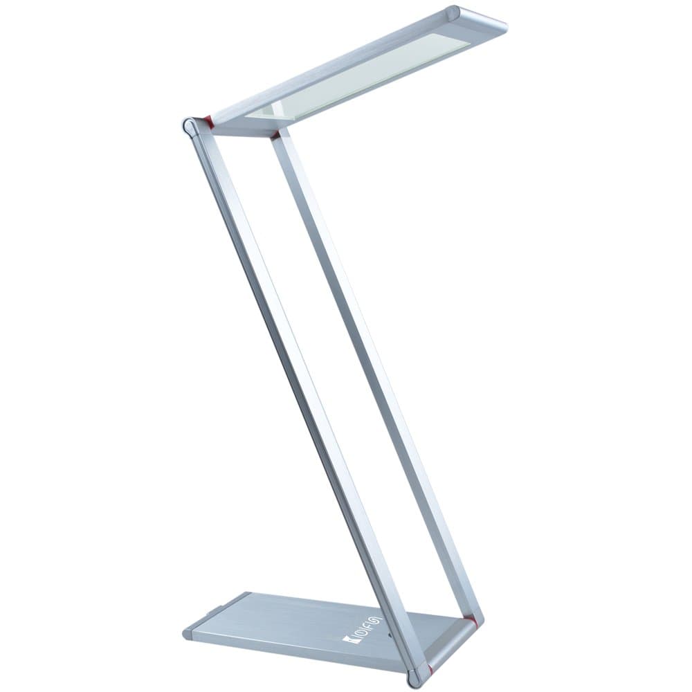 LED Desk Lamp with 3 Lighting Modes(Cold/Natural/Warm)/Eye-Caring Folding Table Lamps/Aluminum Panel Reading Lamps(Silver), USB LED Light Included