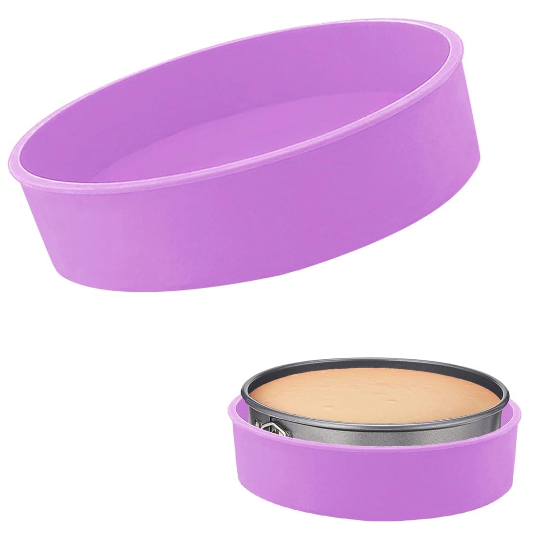 GBYAN Silicone Cheesecake Pan Protector for 9 inch and 9.5 inch Round Springform Pan, Cheesecake Water Bath Protector,Baking Accessories Preventing Water Entry,10 inch