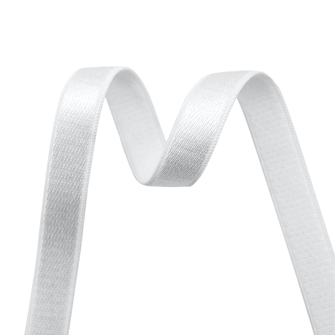 DIY PARK 5 Yard 3/8" 10mm Shiny Nylon Elastics Spandex Satin Bands Shoulder Tapes Bra Strap Underwear Lingerie Sewing Trim (White)