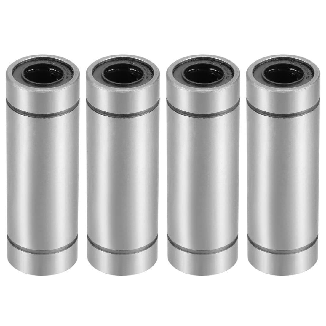 Linear Ball Bearings, LM8LUU 8mm Bore Longer Linear Motion Bushing Double Side Rubber Sealed Rod Liner Shaft Parts for CNC Machine 3D Printer 4 Pack