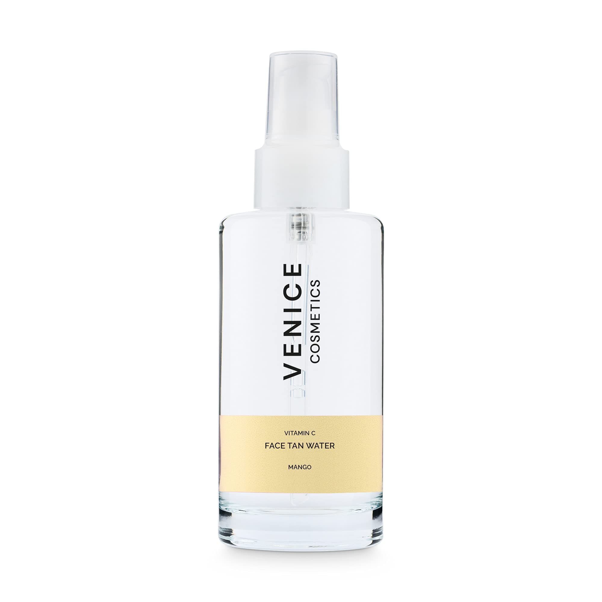 Venice Vitamin C Face Tan Water - Mango - Self-Tanning Water-Based with Vitamin C | Anti-Aging, Non-Greasy, Moisturises and Natural Tan, Pleasant Odour - with Pump Dispenser