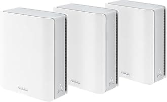 – ASUS ZenWiFi BT8 (3-Pack) Tri-Band WiFi 7 Mesh Router: 14 Gbps, 8850 sq.ft, Dual 2.5G Ports, Security and Parental Controls Included, Smart Home Master SSIDs, 4G & 5G Mobile Tethering - White