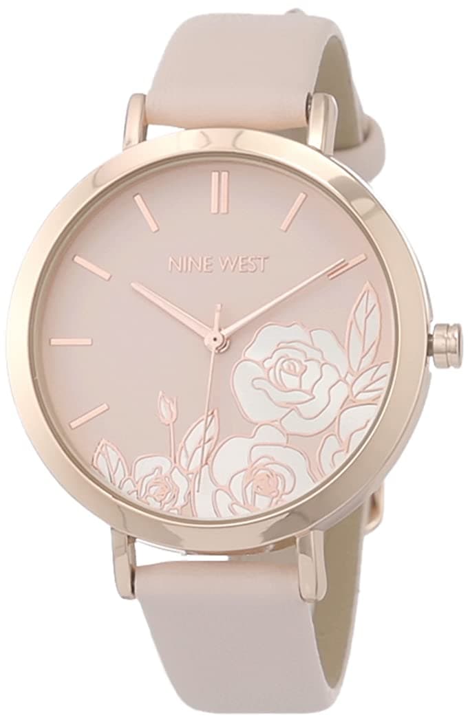 Nine West Women's Floral Dial Strap Watch