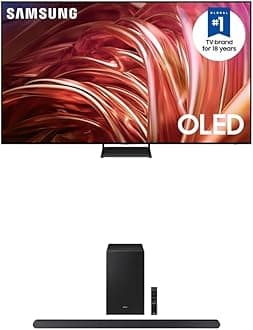 SAMSUNG 55-Inch Class OLED 4K S85D Series HDR Smart TV w/Dolby Atmos, (QN55S85D, 2024 Model) S700D 3.1ch Soundbar w/Wireless Dolby Atmos Audio, Ultra Slim Design