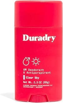 Duradry AM Deodorant & Antiperspirant - Prescription Strength Deodorant for Hyperhidrosis, Antiperspirant for Women & Men, Armpit Sweat Protection, Silicone-free - Clear Sky, 2.3 Oz (Pack of 1)