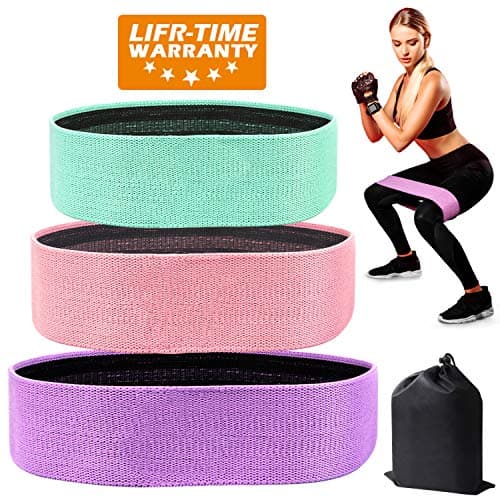 Resistance Bands for Legs and Butt, Exercise Bands Booty Bands Hip Bands Wide Workout Bands Sports-Fitness Bands Stretch Resistance Loops Band Anti Slip Elastic (Set of 3)