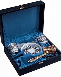 Turkish Coffee Set, 21X26X9 cm, Floral