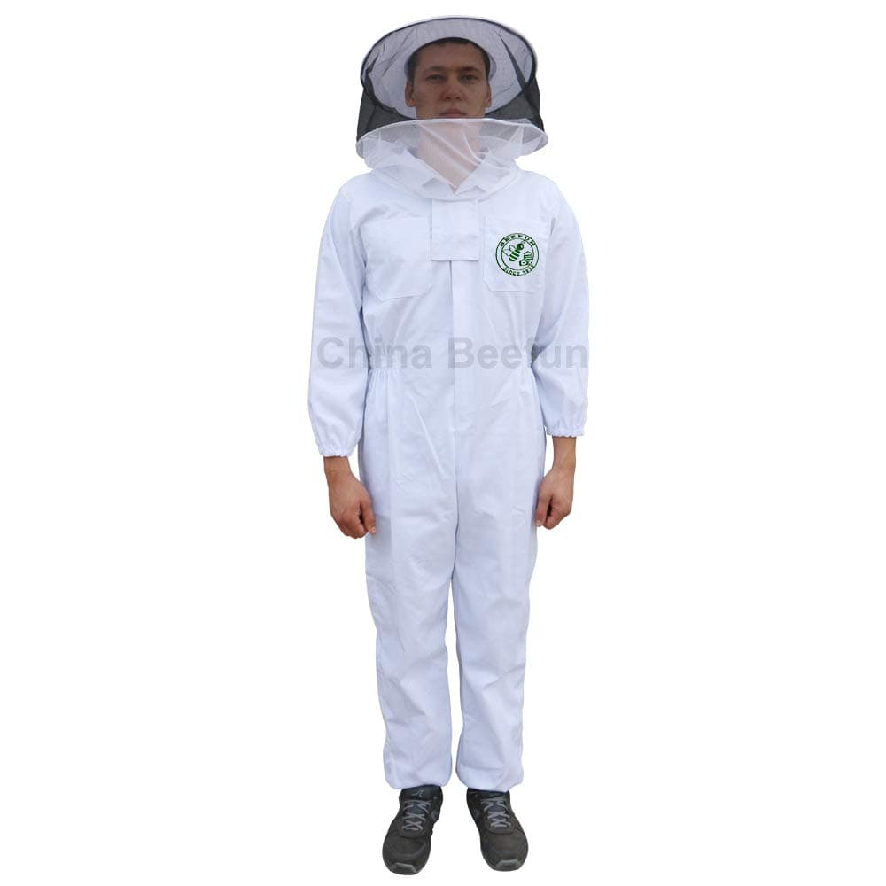 Beekeeping Protective Suit - Beefun Bee New Profession Clothing with Veil Hood and Maximum Protection for Beekeepers, (Jacket, Pants), XL