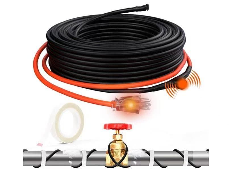 HEATIT 80ft Pipe Heat Tape, Self-Regulating Heating Cable for Water Pipes, Heat Tape for Pipe Freeze Protection, Energy Saving Keeps Water Flowing at -40°F, ETL Listed, 120V 3W/FT
