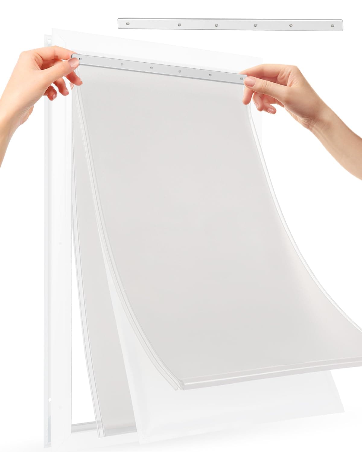 Replacement Bracket for PetSafe Dog Door Replacement Flaps - Aluminium Alloy Dog Door Flap Bracket - Easy Installation with Screws (XL)